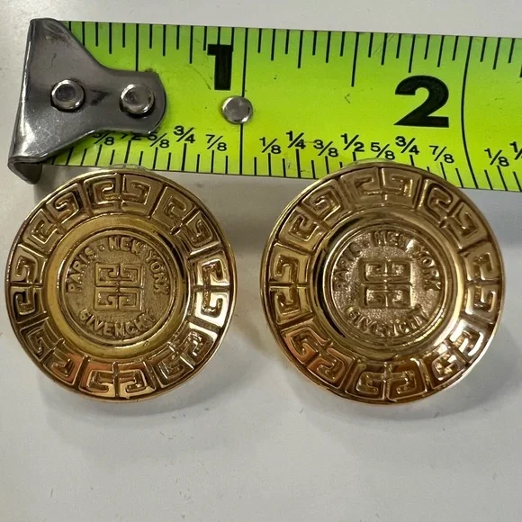 Givenchy vintage logo rare pierced earrings - Picture 11 of 11